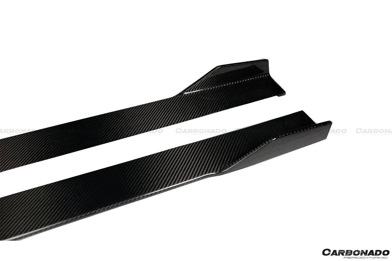 Faldones laterales de fibra de carbono seco estilo Lamborghini Huracan EVO OD Carbonado 2020-2023