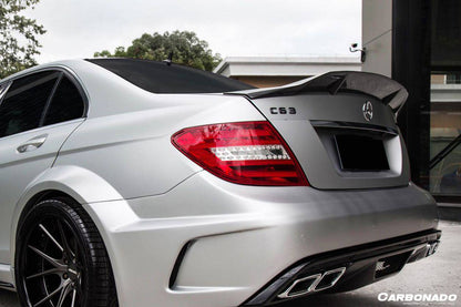 Alerón de maletero de fibra de carbono estilo Carbonado para Mercedes Benz W204 Clase C C63 AMG Sedán RT (2008-2014)