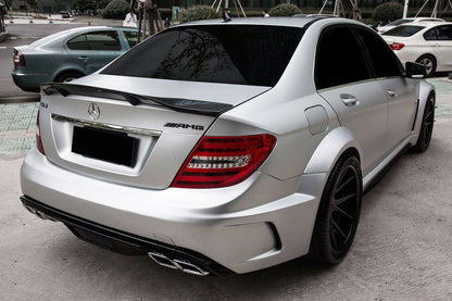 Alerón de maletero de fibra de carbono estilo Carbonado para Mercedes Benz W204 Clase C C63 AMG Sedán RT (2008-2014)