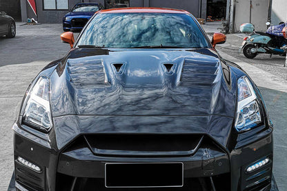 Carbonado 2017-2021 Nissan GTR R35 CBA & DBA & EBA TS Style Carbon Fiber Hood