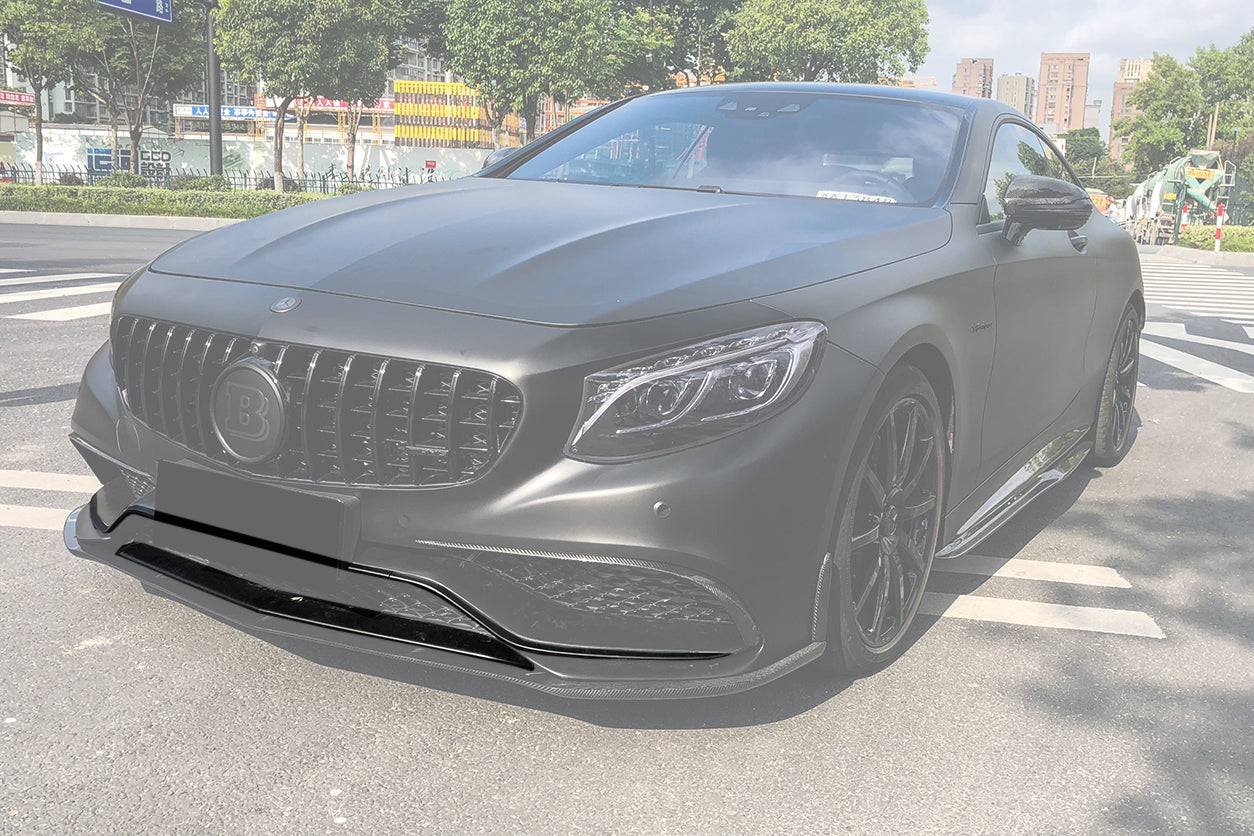 Carbonado 2014-2017 Mercedes Benz C217 S63  S65 AMG Coupe OE Style Carbon Fiber Front Bumper Outer Trim