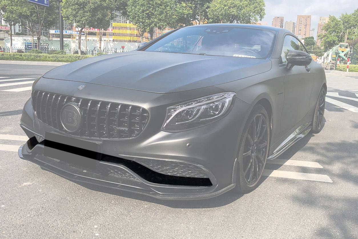 Carbonado 2014-2017 Mercedes Benz C217 S63  S65 AMG Coupe OE Style Carbon Fiber Front Bumper Center Trim