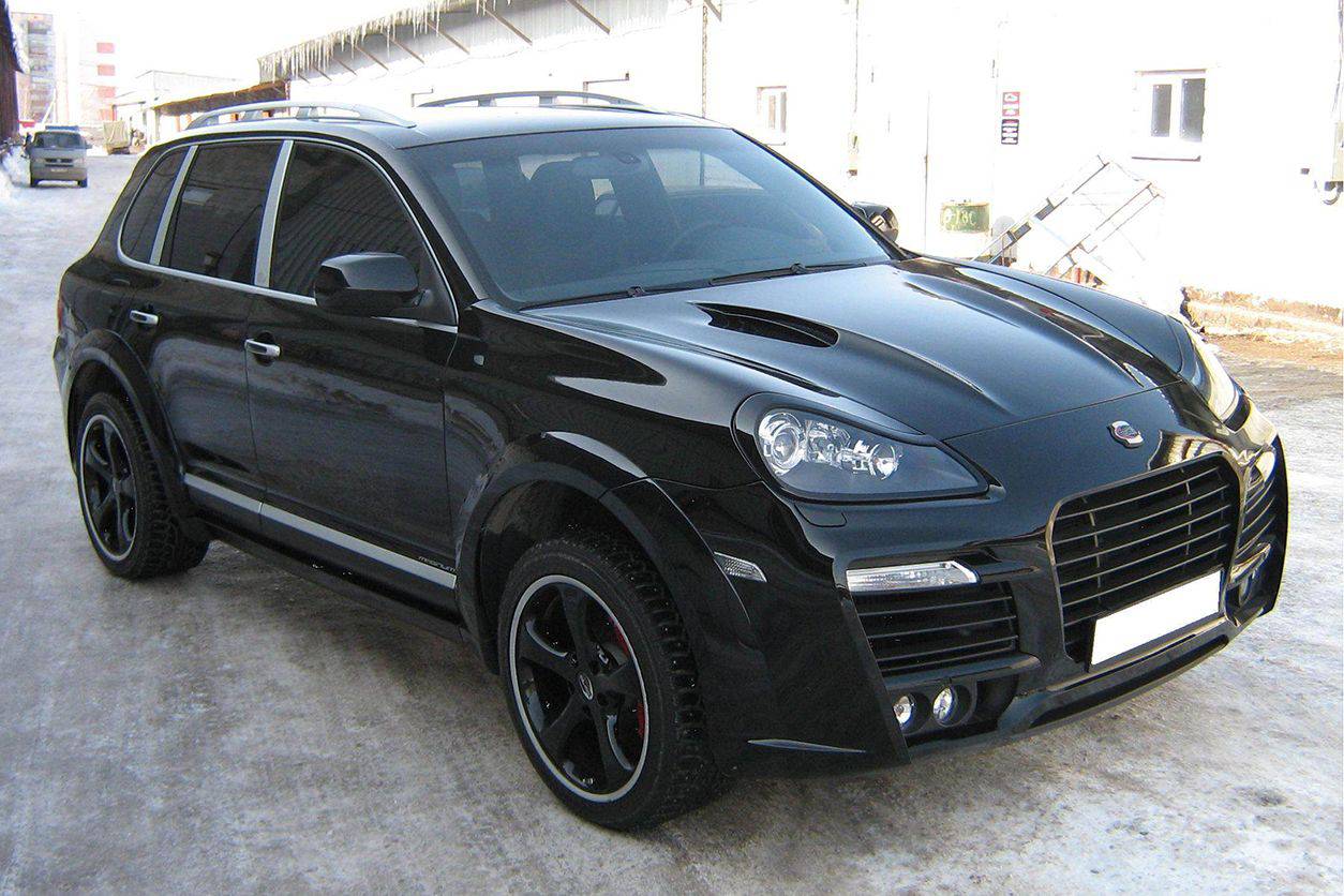 Kit de carrocería completa y ancha para Porsche Cayenne 957 TA Style Auto Carbonado 2008-2010