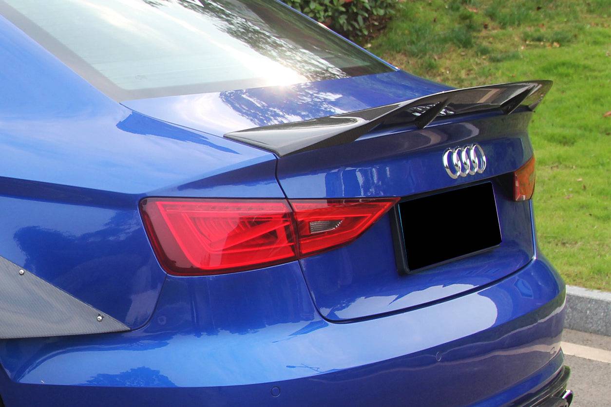 Alerón de maletero de fibra de carbono estilo RT para Audi S3 A3 RS3 8V Sedán Carbonado 2013-2020