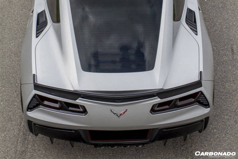 Alerón trasero estilo RK para Corvette C7 Z51 Grandsport Z06 Carbonado 2013-2019