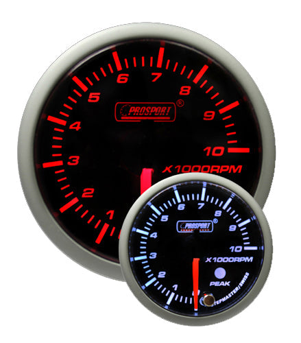 Prosport 2-3/8" Amber/White Premium Tachometer