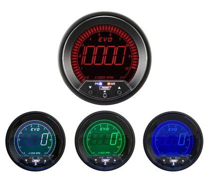 Prosport 3-3/8" Premium EVO Series Tachometer with  Peak/Warning