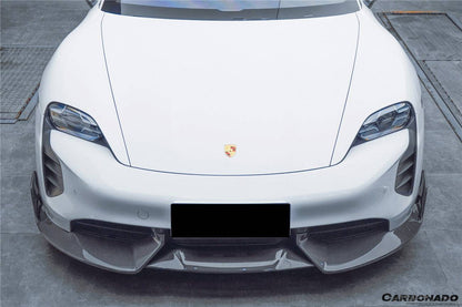 Borde delantero de fibra de carbono estilo CADO para Porsche Taycan 4 4S GTS TURBO 2019-2023