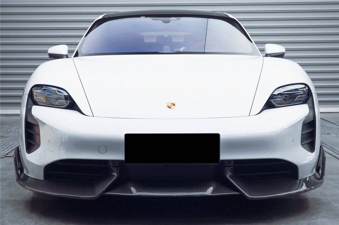 Borde delantero de fibra de carbono estilo CADO para Porsche Taycan 4 4S GTS TURBO 2019-2023