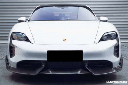 Borde delantero de fibra de carbono estilo CADO para Porsche Taycan 4 4S GTS TURBO 2019-2023