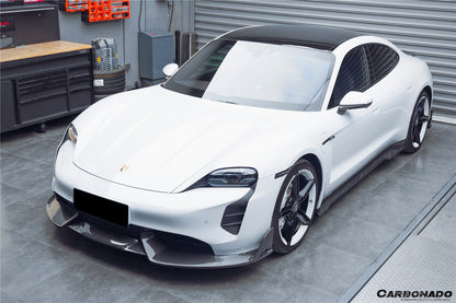 Borde delantero de fibra de carbono estilo CADO para Porsche Taycan 4 4S GTS TURBO 2019-2023