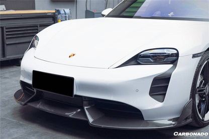 Borde delantero de fibra de carbono estilo CADO para Porsche Taycan 4 4S GTS TURBO 2019-2023