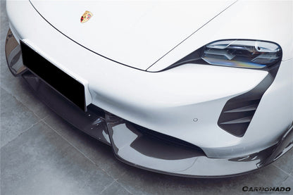 Borde delantero de fibra de carbono estilo CADO para Porsche Taycan 4 4S GTS TURBO 2019-2023