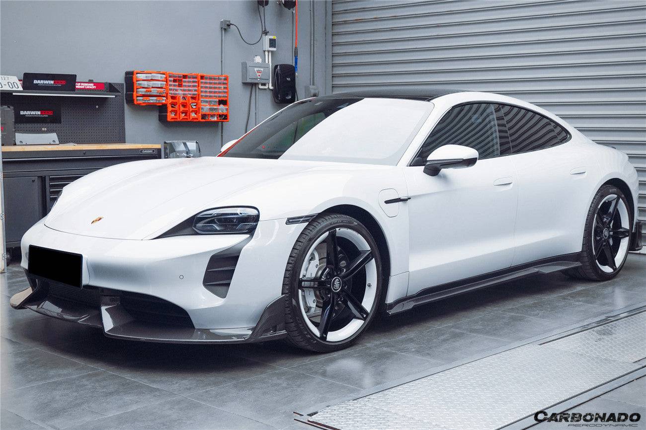 Borde delantero de fibra de carbono estilo CADO para Porsche Taycan 4 4S GTS TURBO 2019-2023