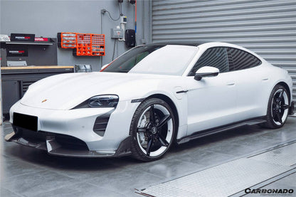Borde delantero de fibra de carbono estilo CADO para Porsche Taycan 4 4S GTS TURBO 2019-2023