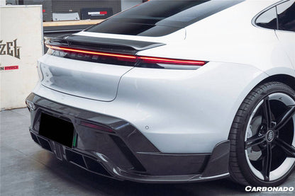 Carbonado 2019-2023 Porsche Taycan 4 4S GTS TURBO CADO Style Carbon Fiber Rear Diffuser