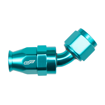 -8 AN 45 Degree Female Aluminum Hose End (PTFE)