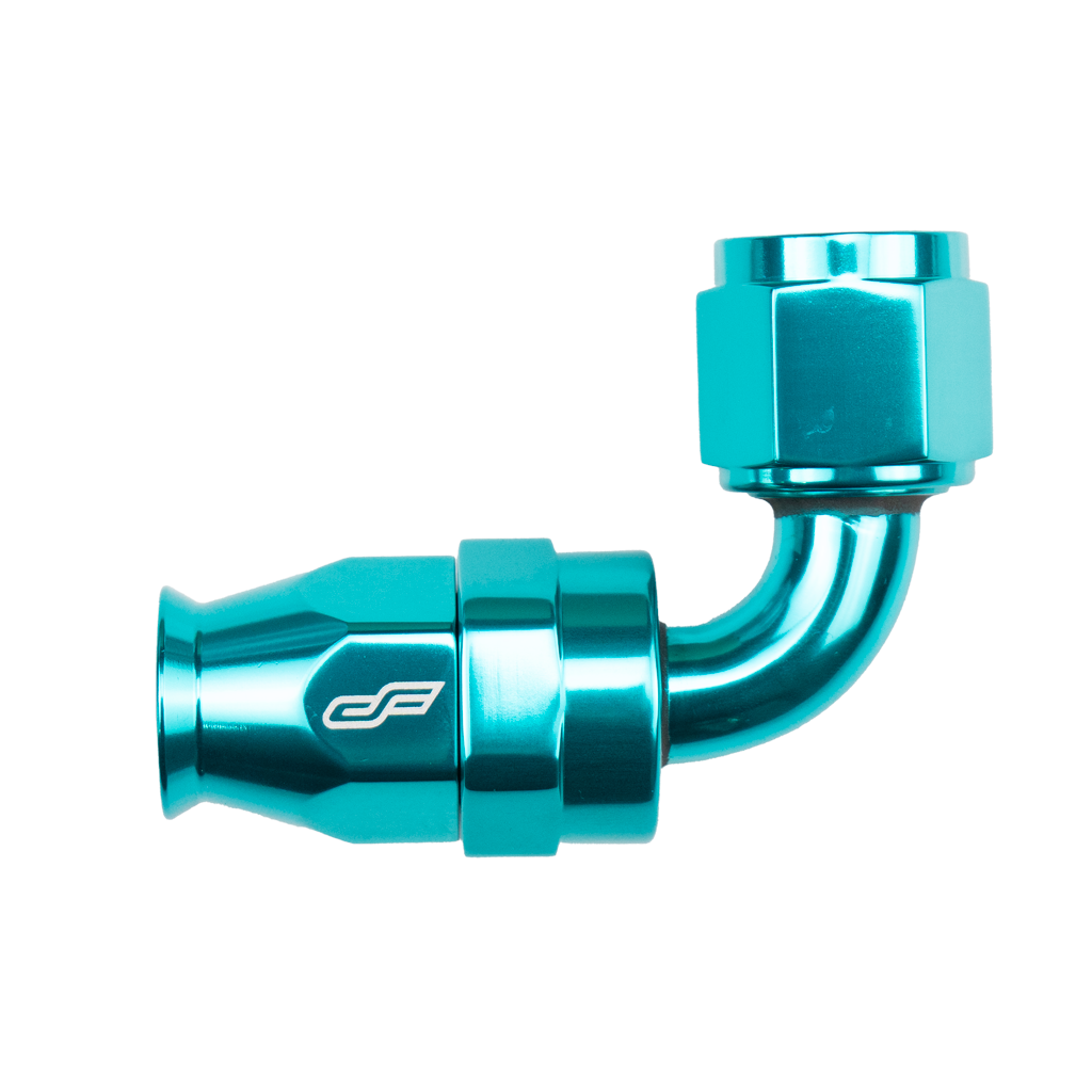 -4 AN 90 Degree Female Aluminum Hose End (PTFE)
