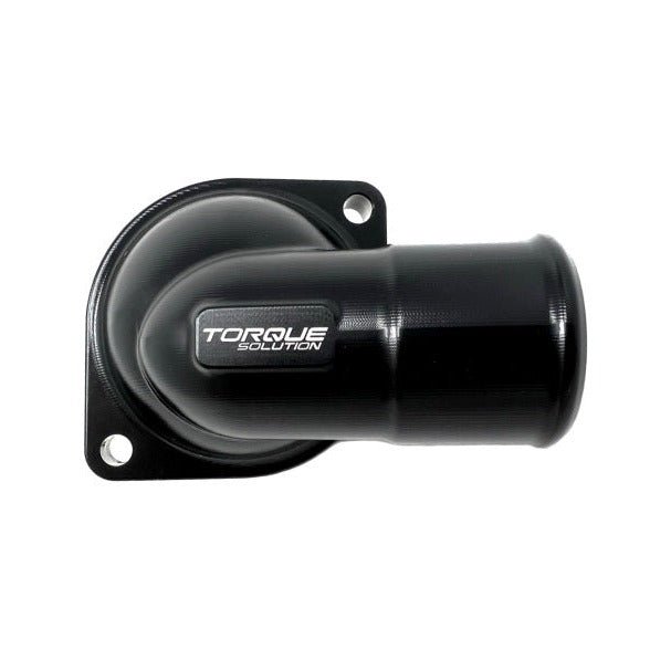 Torque Solution Billet Thermostat Housing - Black Anodized (02 - 14 Subaru WRX / 04 - 21 Subaru STI) - Torque Solution