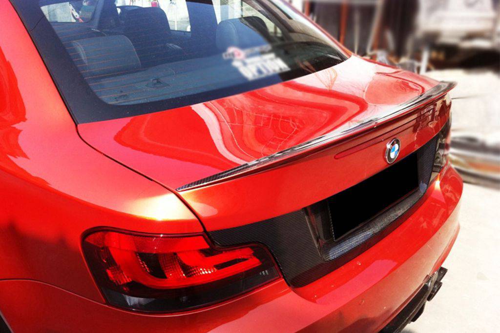 Alerón de maletero de fibra de carbono estilo RZ para BMW E82 Serie 1 1M 2008-2013 Carbonado