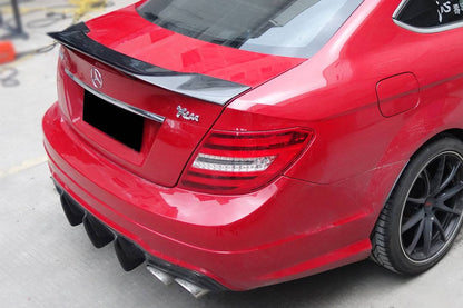 Carbonado Mercedes Benz W204 C Class   C63 AMG Coupe RT Style Carbon Fiber Trunk Spoiler