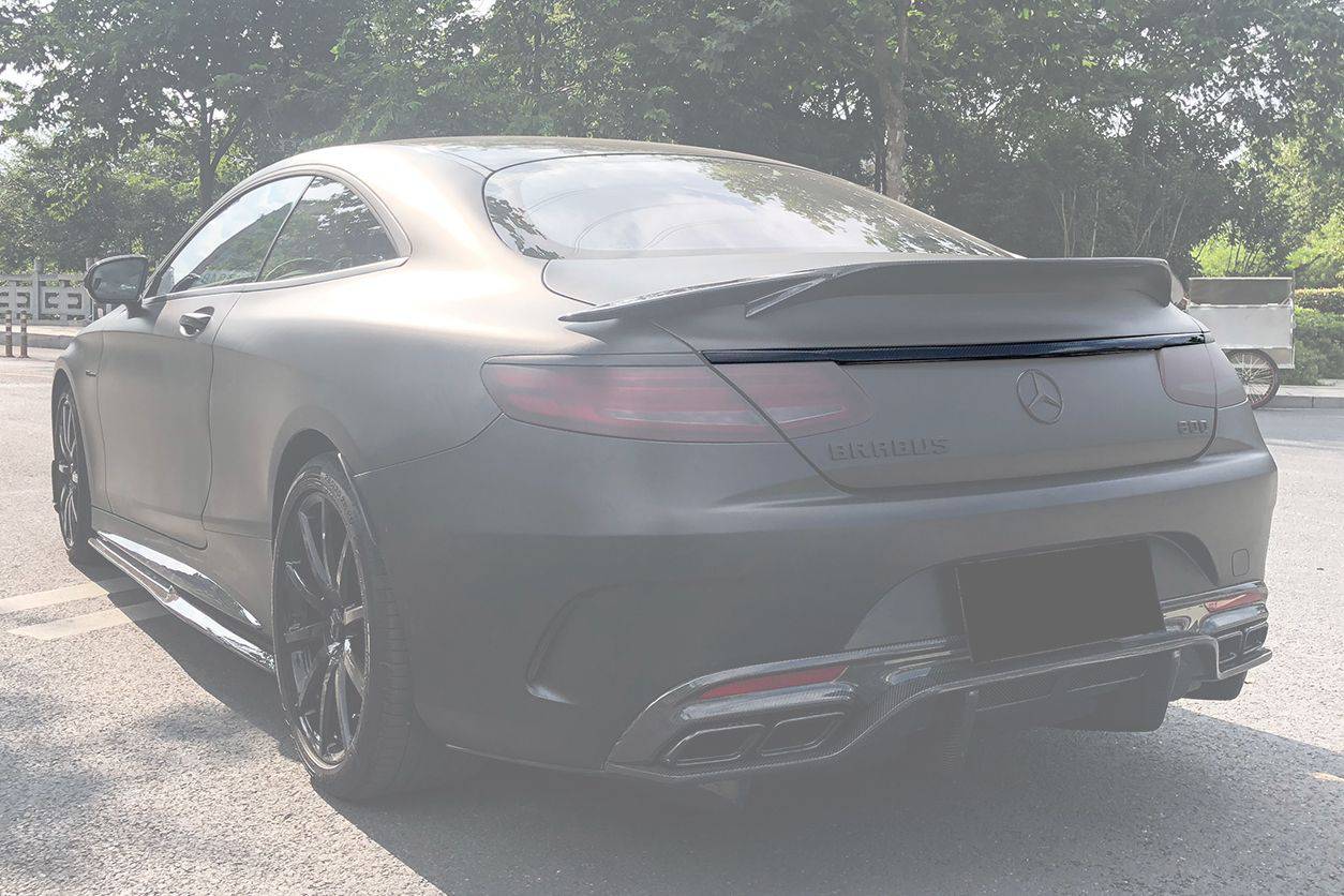 Carbonado 2014-2021 Mercedes Benz C217 S Class S63  S65 AMG Coupe OE Style Carbon Fiber Trunk Trim