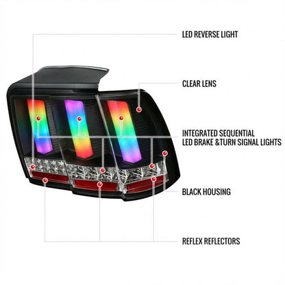NTXGlow RGB Tail Lights | 1999-2004 Ford Mustang