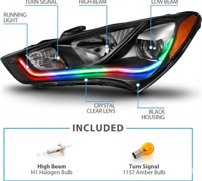 NTXGlow RGB Headlights | 2013-2016 Hyundai Genesis Coupe BK2 - 2