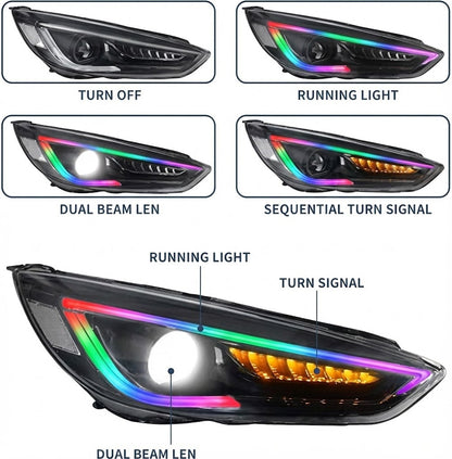 NTXGLOW RGB headlights (2015-2018 Ford Focus) - 2