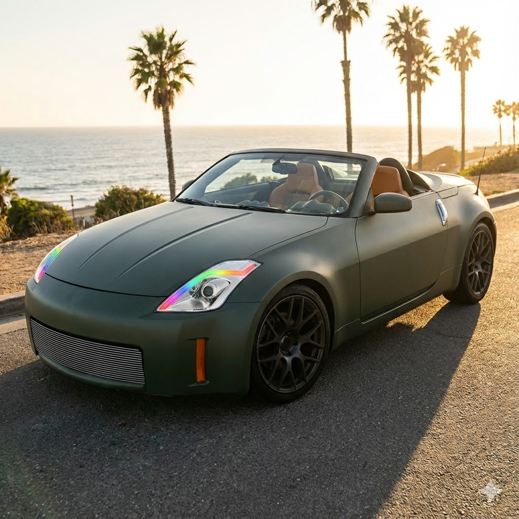 NTXGlow RGB Chrome Housing Headlights | 2006-2009 Nissan 350Z