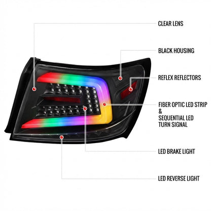 NTXGlow RGB Tail Lights | 2008-2014 Subaru Impreza WRX/STI - 4
