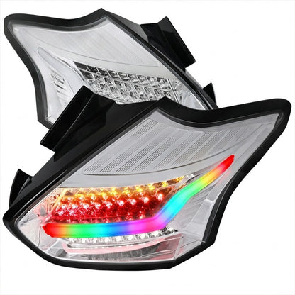 NTXGlow RGB Tail Lights Chrome | 2015-2019 Ford Focus ST/RS