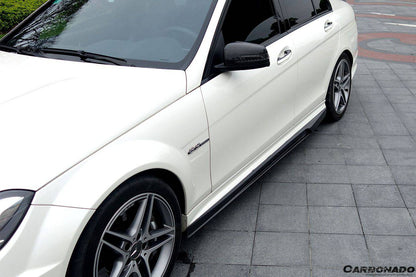 Faldones laterales de fibra de carbono para Mercedes Benz W204 C63 AMG Sedán (2008-2014)