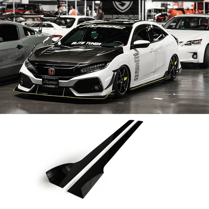 Aeroflow Dynamics 2017-2021 Honda Civic Side Skirt Extension (Civic Hatch/Sedan Type-R) V2