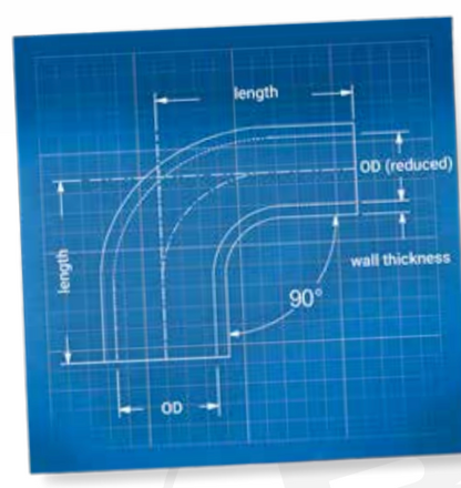Cast Aluminum Reducer Elbow 90°  - Tight radius (AL-ELR-7651)