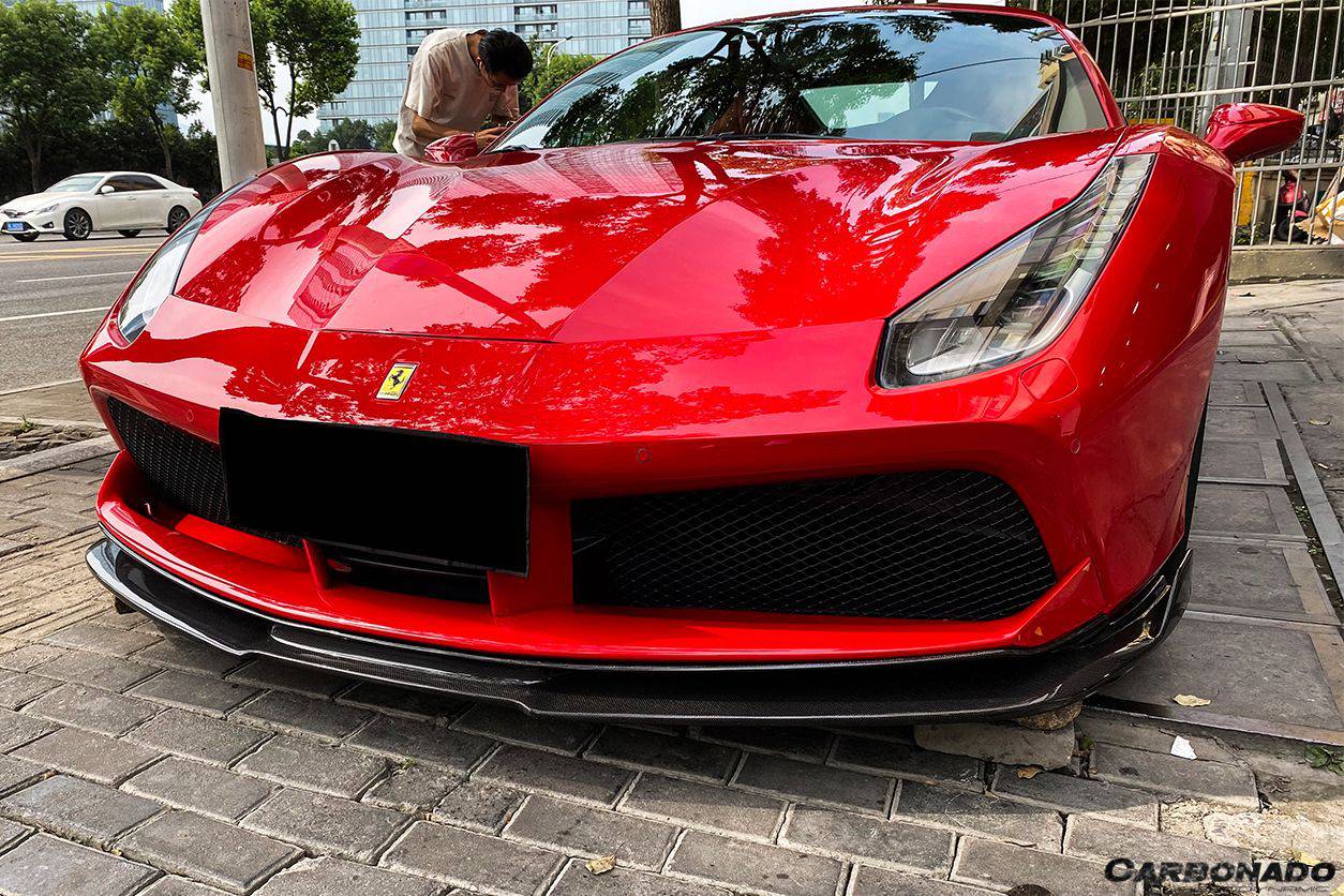 Carbonado 2015-2020 Ferrari 488 GTB Spider RS Style Carbon Fiber Front Lip