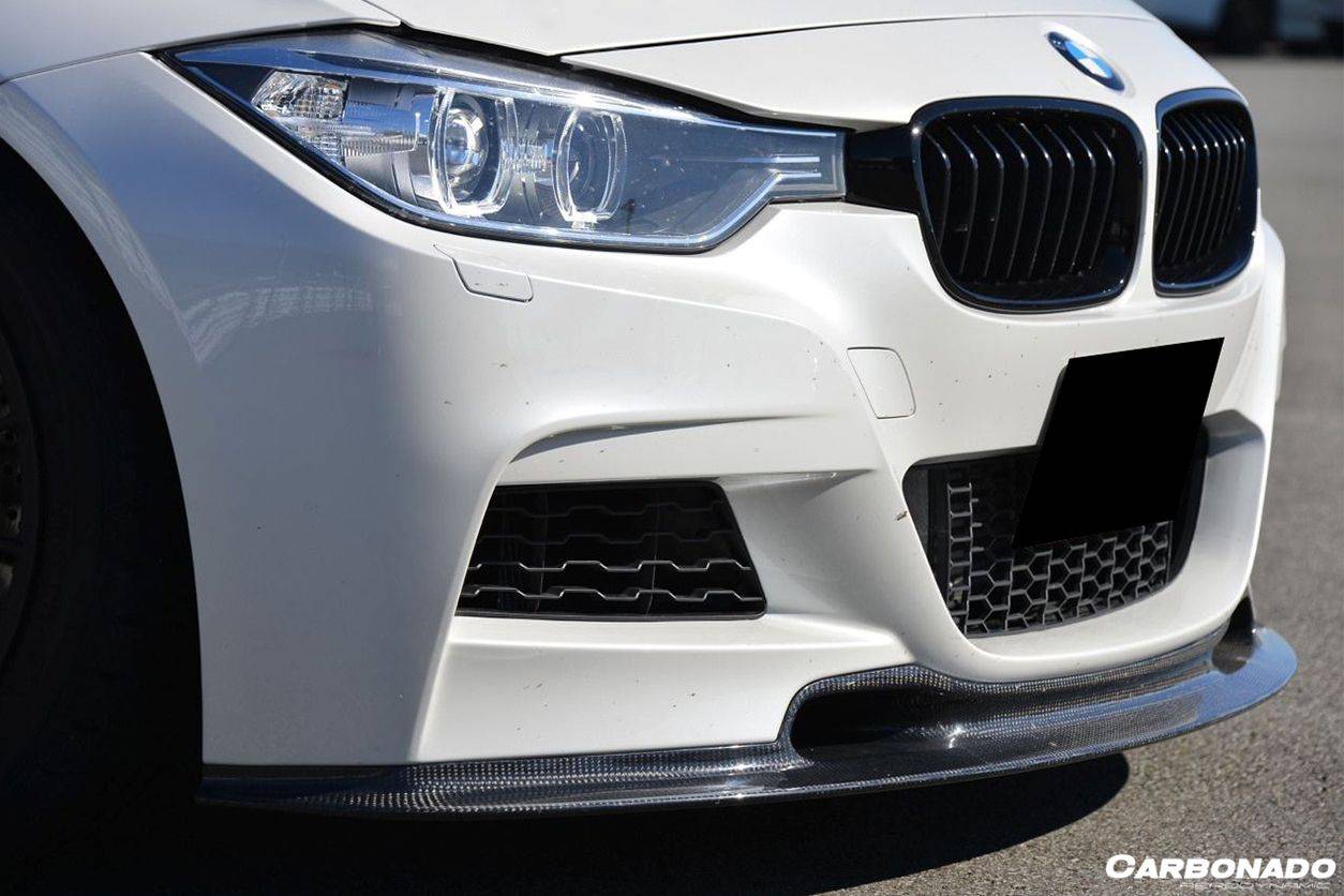 Carbonado 2013-2019 BMW 3 Series F30 F35 VA Style Carbon Fiber Front Lip(For MT Rear Bumper only)