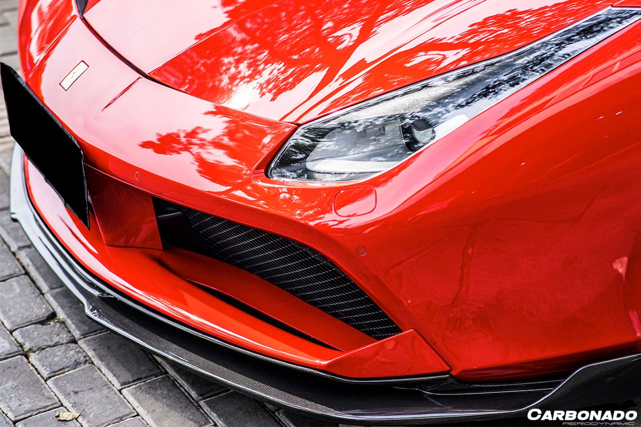 Carbonado 2015-2020 Ferrari 488 GTB Spider RS Style Carbon Fiber Front Lip