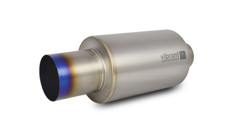 Vibrant Titanium Muffler w/Straight Cut Burnt Tip 3.5in