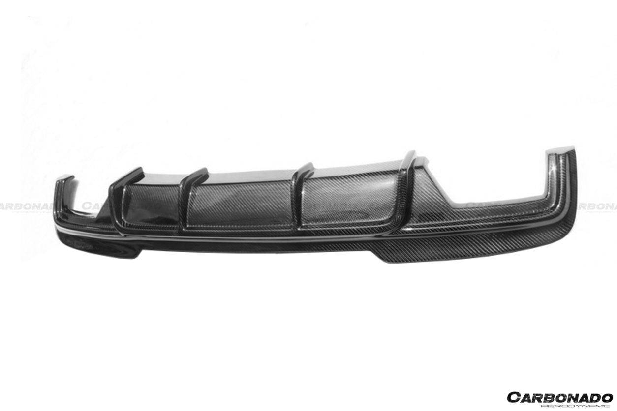 Borde trasero de fibra de carbono estilo VRS para BMW F10 Serie 5 (solo para parachoques trasero MT)