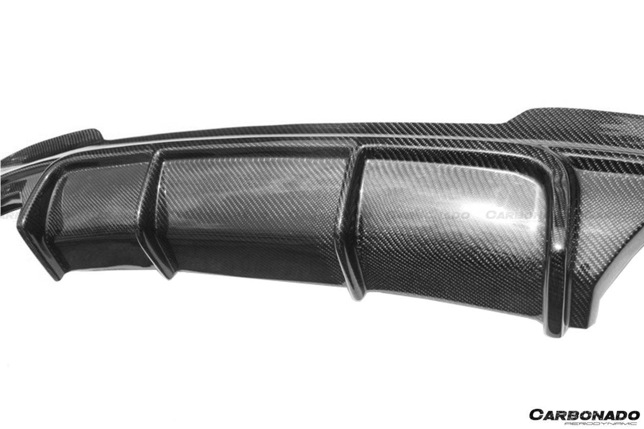 Borde trasero de fibra de carbono estilo VRS para BMW F10 Serie 5 (solo para parachoques trasero MT)