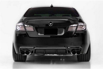 Borde trasero de fibra de carbono estilo VRS para BMW F10 Serie 5 (solo para parachoques trasero MT)