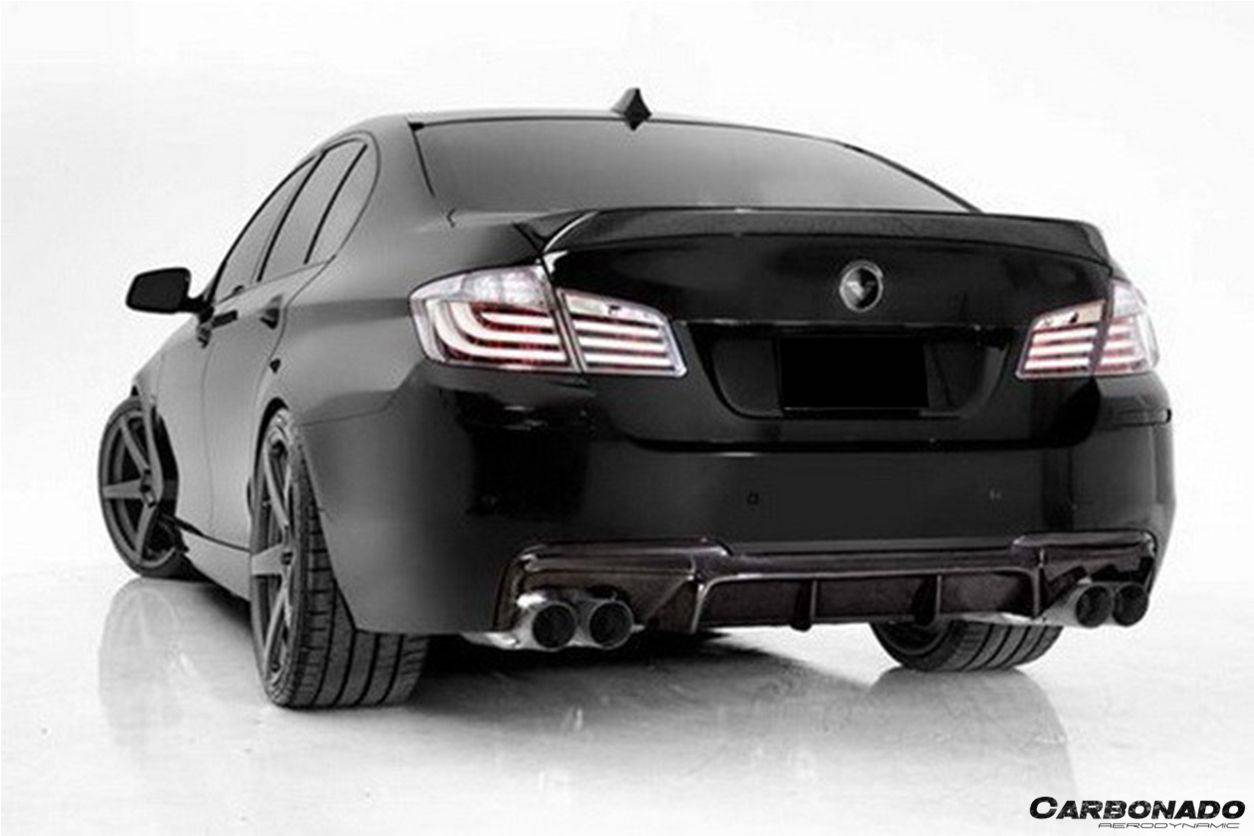 Borde trasero de fibra de carbono estilo VRS para BMW F10 Serie 5 (solo para parachoques trasero MT)