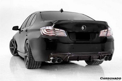 Borde trasero de fibra de carbono estilo VRS para BMW F10 Serie 5 (solo para parachoques trasero MT)