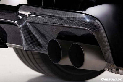 Borde trasero de fibra de carbono estilo VRS para BMW F10 Serie 5 (solo para parachoques trasero MT)