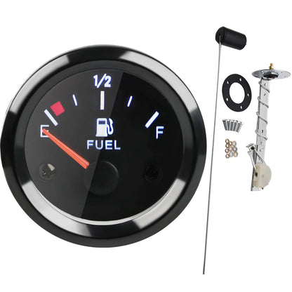 Prosport 2-1/16" Electrical Fuel level Gauge Clear Lens White LED