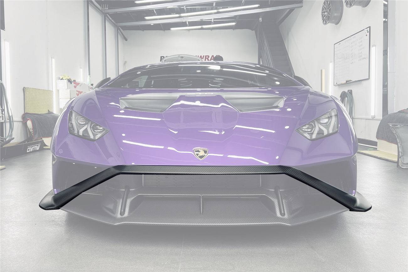 Lamborghini Huracan STO Carbonado 2021-2024 Borde delantero de fibra de carbono seco UP