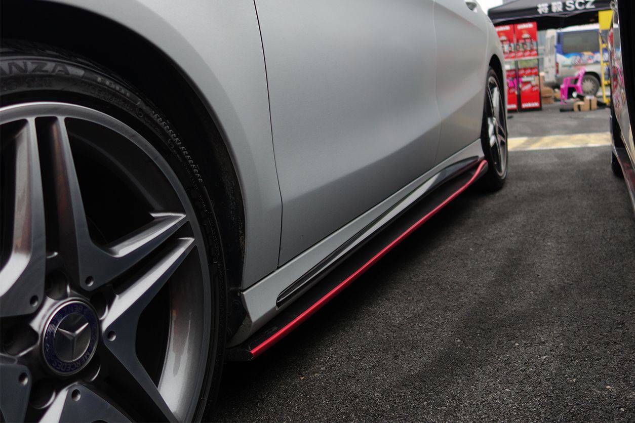 Carbonado 2014-2016 Mercedes Benz W117 CLA Sport    CLA45 AMG RZS Style Side Skirts Under Board