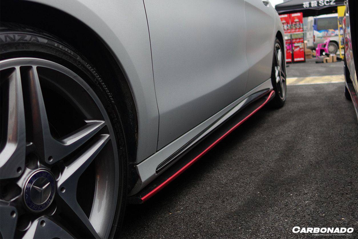 Carbonado 2014-2016 Mercedes Benz W117 CLA Sport    CLA45 AMG RZS Style Side Skirts Under Board
