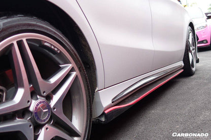 Carbonado 2014-2016 Mercedes Benz W117 CLA Sport    CLA45 AMG RZS Style Side Skirts Under Board